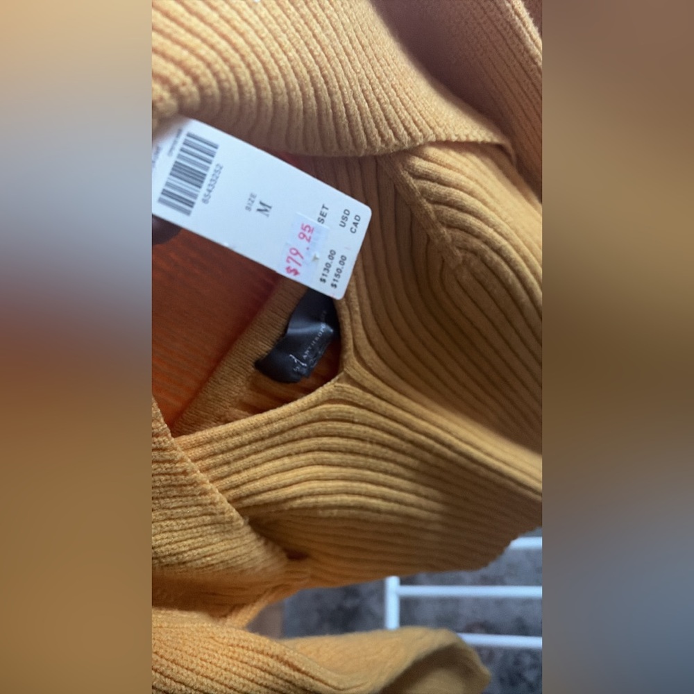 Anthropologie Yellow Women's Sweater and cami duo - Picture 2 of 3